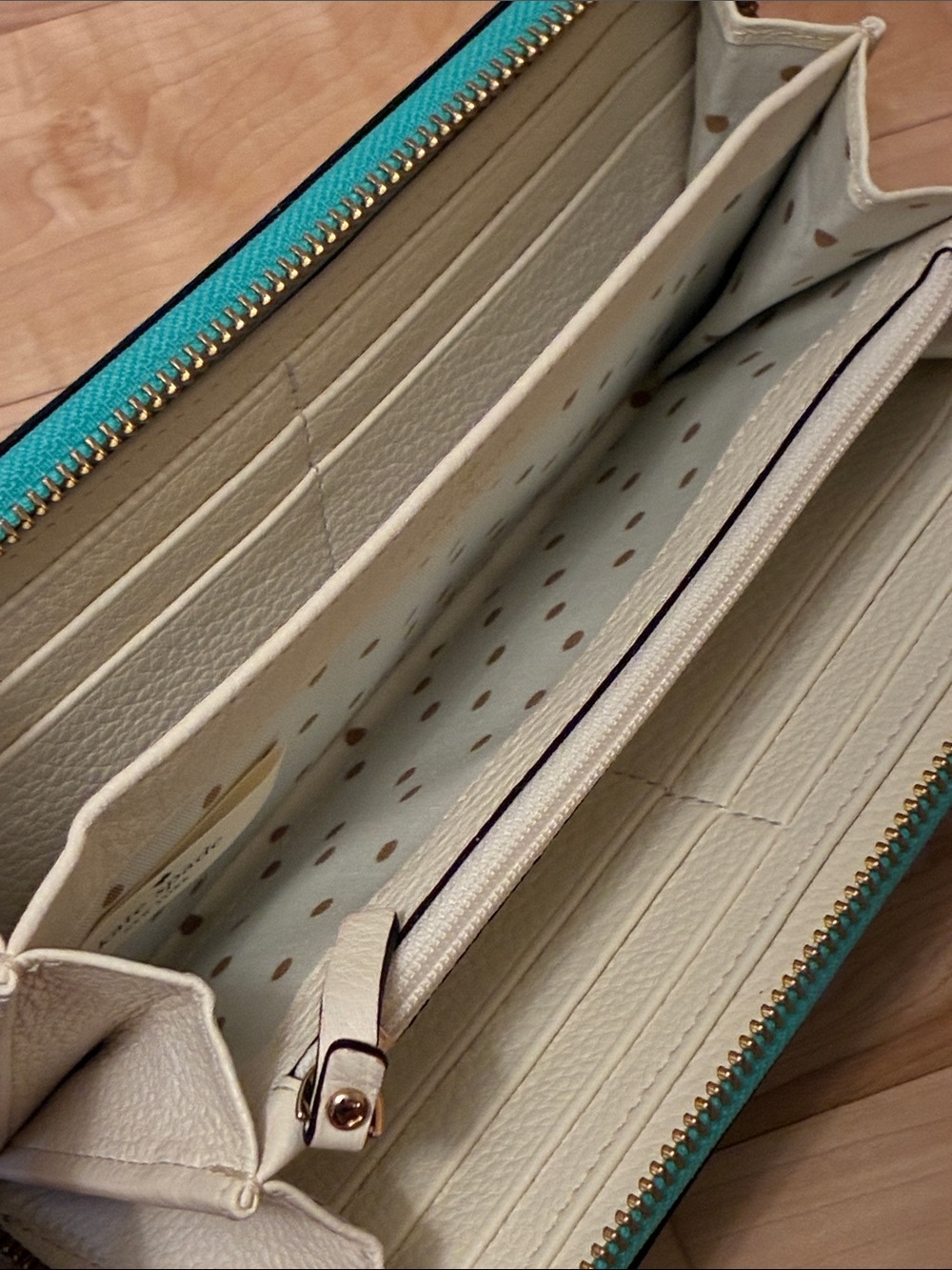 kate spade Teal Zip Around Continental Wallet - Picture 5 of 7